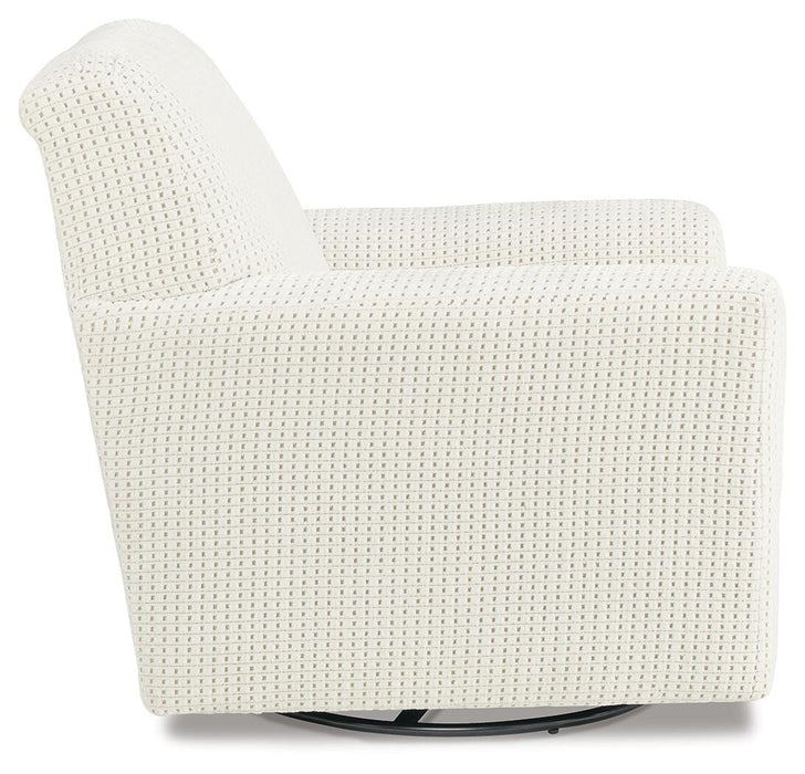 Herstow Swivel Glider Accent Chair - CasaBella Furniture (San Antonio, TX)