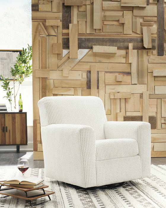 Herstow Swivel Glider Accent Chair - CasaBella Furniture (San Antonio, TX)