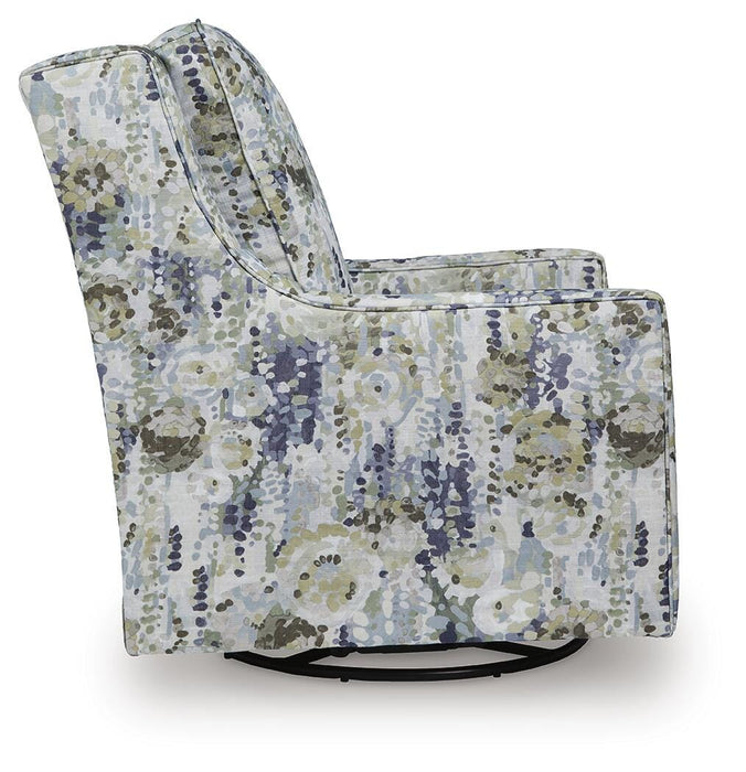Dustinford Swivel Glider Accent Chair - CasaBella Furniture (San Antonio, TX)