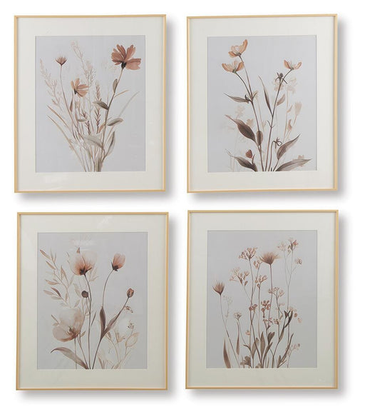 Chettings Wall Art (Set of 4) - CasaBella Furniture (San Antonio, TX)