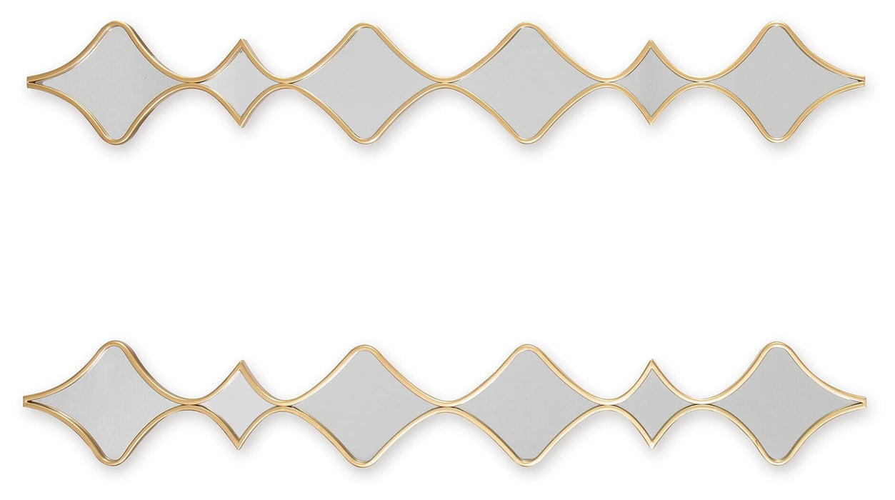 Harriswood Accent Mirror Set (Set of 2) - CasaBella Furniture (San Antonio, TX)
