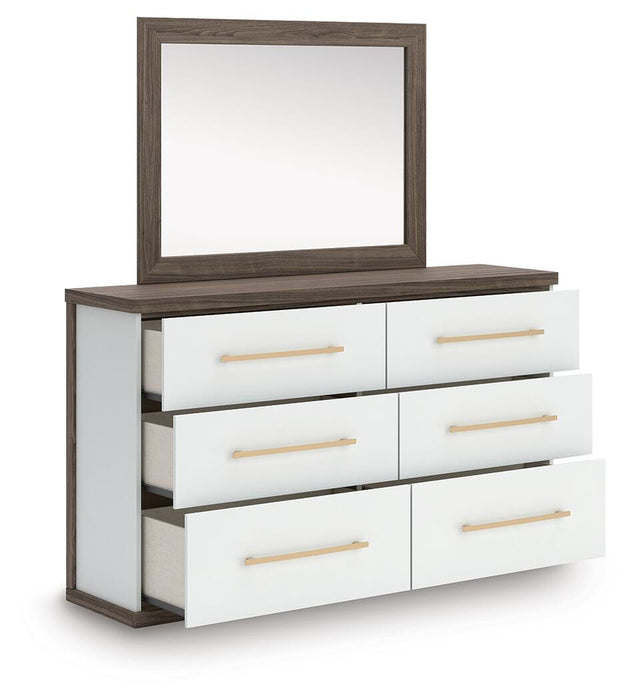 Kendanport Dresser and Mirror - CasaBella Furniture (San Antonio, TX)