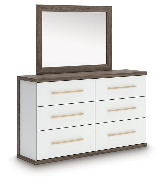 Kendanport Dresser and Mirror - CasaBella Furniture (San Antonio, TX)