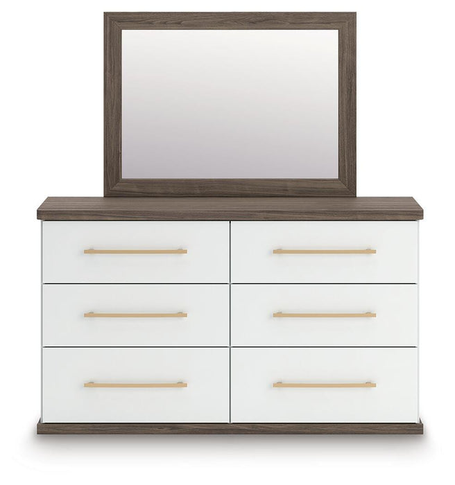 Kendanport Dresser and Mirror - CasaBella Furniture (San Antonio, TX)