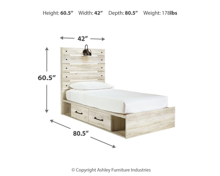 Cambeck Bed with 2 Storage Drawers - CasaBella Furniture (San Antonio, TX)