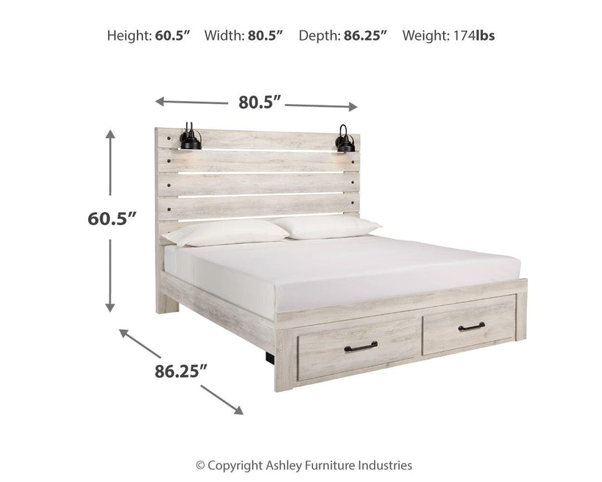 Cambeck Bed with 2 Storage Drawers - CasaBella Furniture (San Antonio, TX)