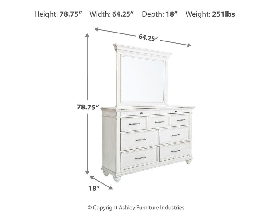 Kanwyn Dresser and Mirror - CasaBella Furniture (San Antonio, TX)