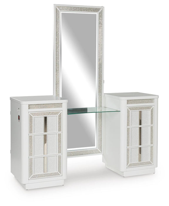 Chalanna Vanity with Mirror - CasaBella Furniture (San Antonio, TX)