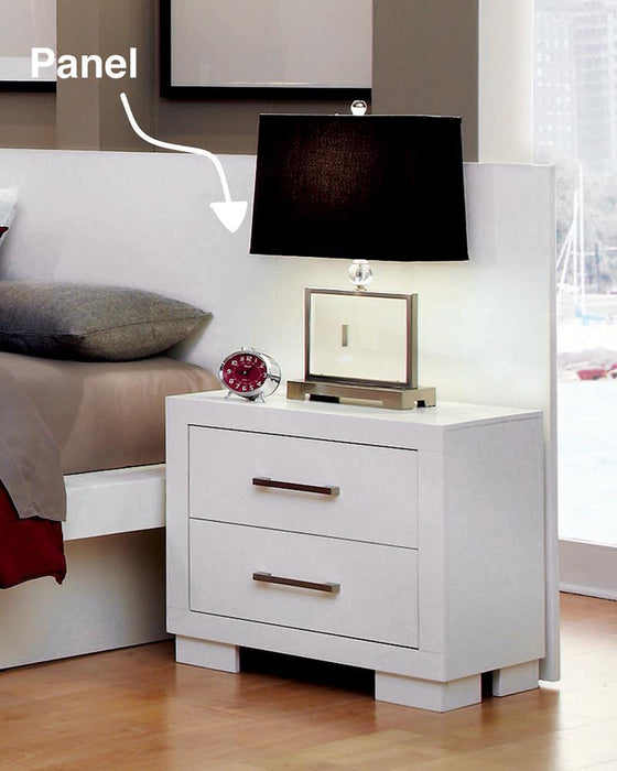 Jessica Nightstand Panels White (Set of 2) - CasaBella Furniture (San Antonio, TX)
