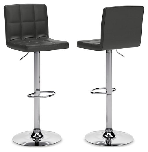 Bellatier Adjustable Height Bar Stool - CasaBella Furniture (San Antonio, TX)