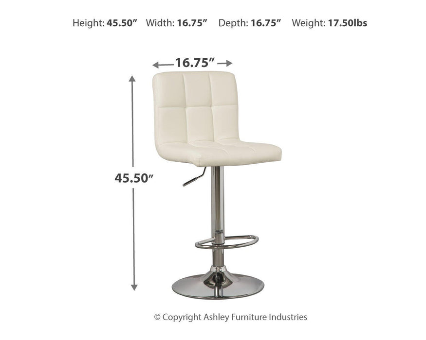 Bellatier Adjustable Height Bar Stool - CasaBella Furniture (San Antonio, TX)
