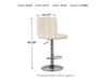 Bellatier Adjustable Height Bar Stool - CasaBella Furniture (San Antonio, TX)