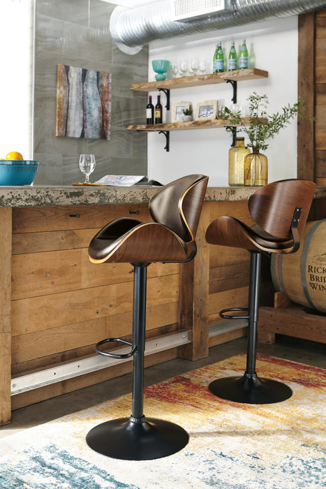 Bellatier Adjustable Height Bar Stool - CasaBella Furniture (San Antonio, TX)