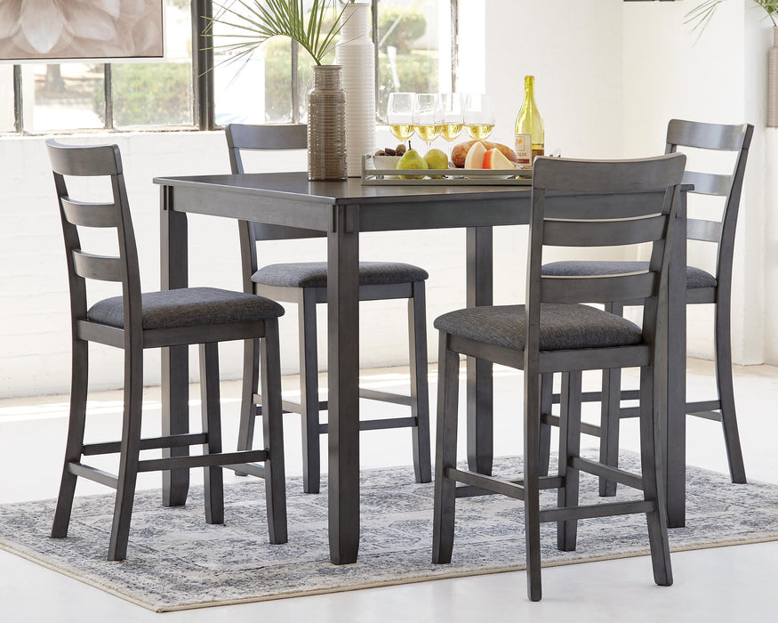 Bridson Counter Height Dining Table and Bar Stools (Set of 5) - CasaBella Furniture (San Antonio, TX)