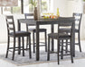 Bridson Counter Height Dining Table and Bar Stools (Set of 5) - CasaBella Furniture (San Antonio, TX)