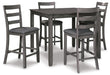 Bridson Counter Height Dining Table and Bar Stools (Set of 5) - CasaBella Furniture (San Antonio, TX)