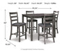 Bridson Counter Height Dining Table and Bar Stools (Set of 5) - CasaBella Furniture (San Antonio, TX)