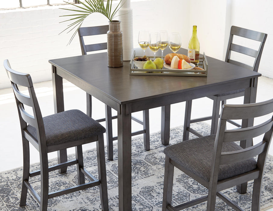 Bridson Counter Height Dining Table and Bar Stools (Set of 5) - CasaBella Furniture (San Antonio, TX)