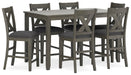 Caitbrook Counter Height Dining Table and Bar Stools (Set of 7) - CasaBella Furniture (San Antonio, TX)