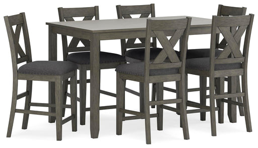 Caitbrook Counter Height Dining Table and Bar Stools (Set of 7) - CasaBella Furniture (San Antonio, TX)