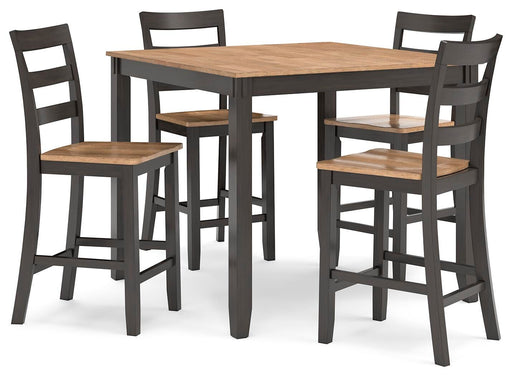 Gesthaven Counter Height Dining Table and 4 Barstools (Set of 5) - CasaBella Furniture (San Antonio, TX)