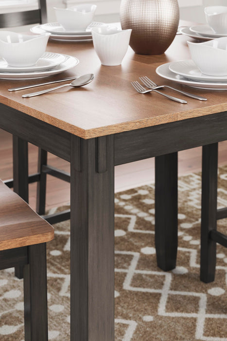 Gesthaven Counter Height Dining Table and 4 Barstools (Set of 5) - CasaBella Furniture (San Antonio, TX)