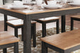 Gesthaven Dining Table with 4 Chairs and Bench (Set of 6) - CasaBella Furniture (San Antonio, TX)