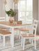 Gesthaven Dining Table with 4 Chairs and Bench (Set of 6) - CasaBella Furniture (San Antonio, TX)