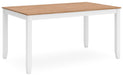 Gesthaven Dining Table with 4 Chairs and Bench (Set of 6) - CasaBella Furniture (San Antonio, TX)