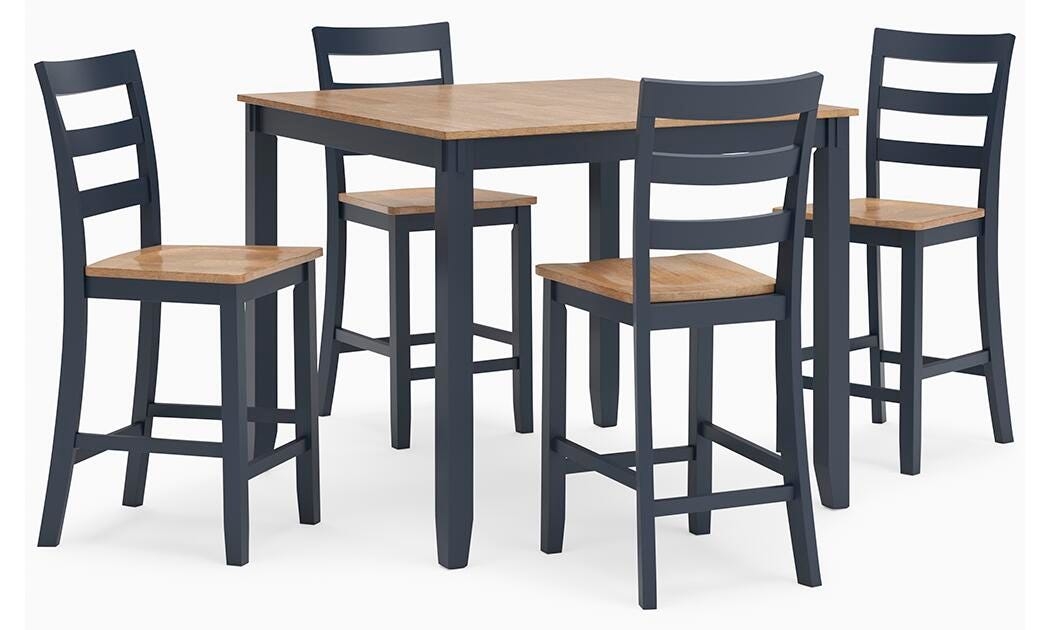 Gesthaven Counter Height Dining Table and 4 Barstools (Set of 5) - CasaBella Furniture (San Antonio, TX)