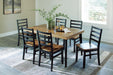Blondon Dining Table and 6 Chairs (Set of 7) - CasaBella Furniture (San Antonio, TX)