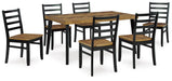 Blondon Dining Table and 6 Chairs (Set of 7) - CasaBella Furniture (San Antonio, TX)