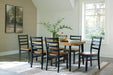 Blondon Dining Table and 6 Chairs (Set of 7) - CasaBella Furniture (San Antonio, TX)