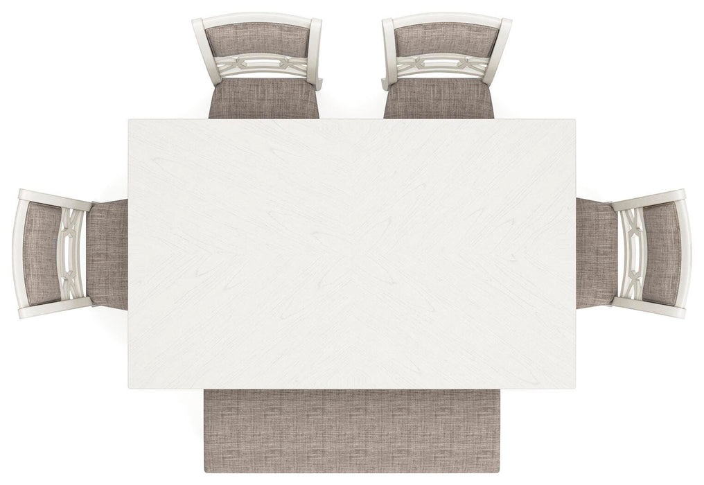 Erinberg Dining Table and 4 Chairs and Bench (Set of 6) - CasaBella Furniture (San Antonio, TX)