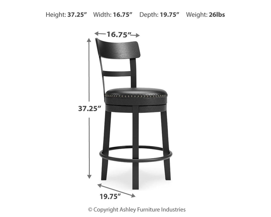Valebeck Counter Height Bar Stool - CasaBella Furniture (San Antonio, TX)