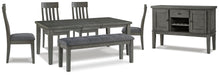 Hallanden Dining Room Set - CasaBella Furniture (San Antonio, TX)