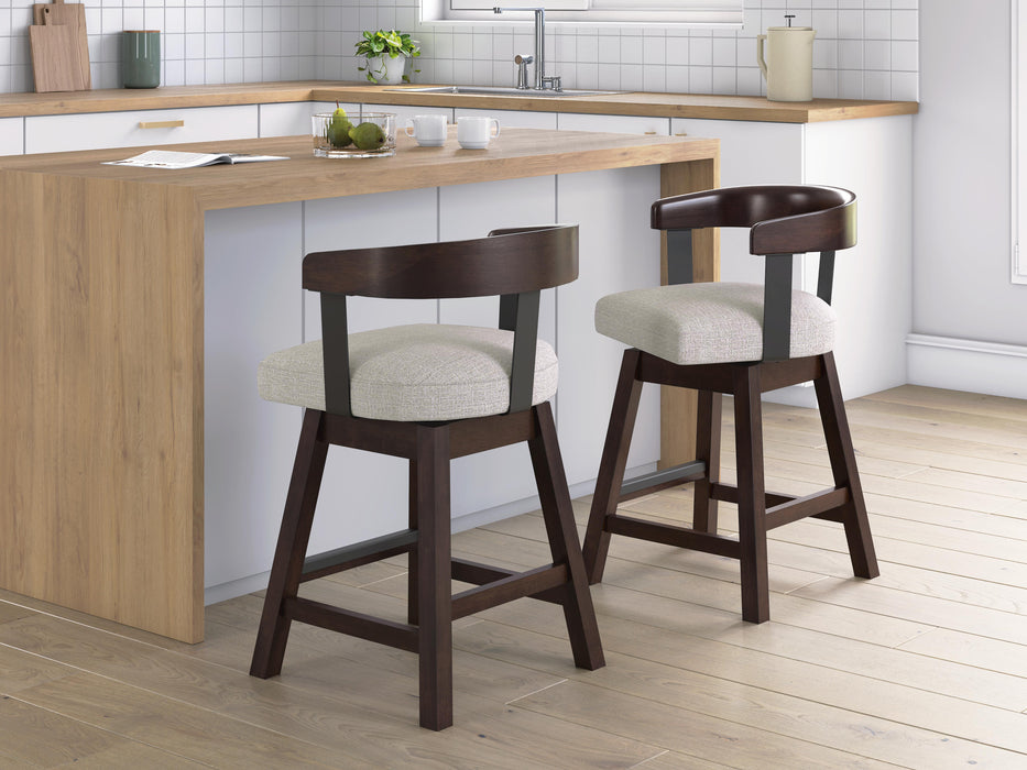 Haddigan Counter Height Barstool (Set of 2) - CasaBella Furniture (San Antonio, TX)