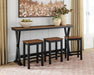 Wildenauer Counter Height Dining Table and 3 Barstools Set - CasaBella Furniture (San Antonio, TX)