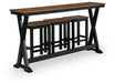 Wildenauer Counter Height Dining Table and 3 Barstools Set - CasaBella Furniture (San Antonio, TX)