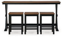 Wildenauer Counter Height Dining Table and 3 Barstools Set - CasaBella Furniture (San Antonio, TX)