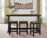 Wildenauer Counter Height Dining Table and 3 Barstools Set - CasaBella Furniture (San Antonio, TX)