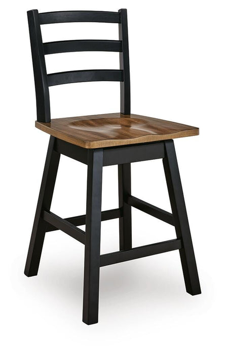 Wildenauer Counter Height Swivel Barstool - CasaBella Furniture (San Antonio, TX)