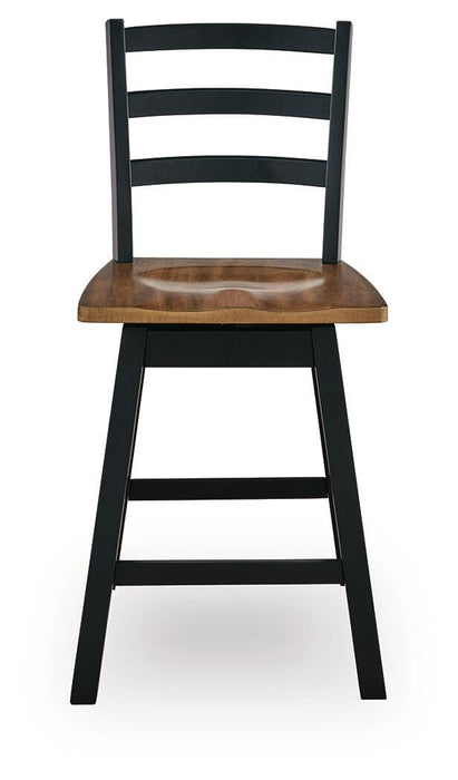 Wildenauer Counter Height Swivel Barstool - CasaBella Furniture (San Antonio, TX)