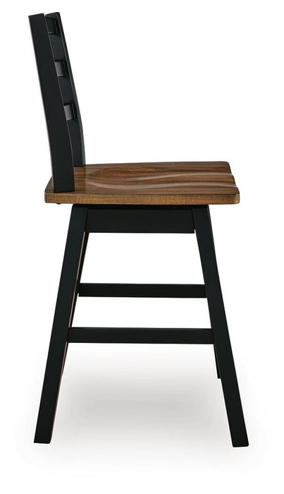 Wildenauer Counter Height Swivel Barstool - CasaBella Furniture (San Antonio, TX)