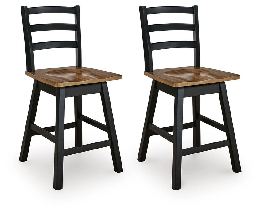 Wildenauer Counter Height Swivel Barstool - CasaBella Furniture (San Antonio, TX)