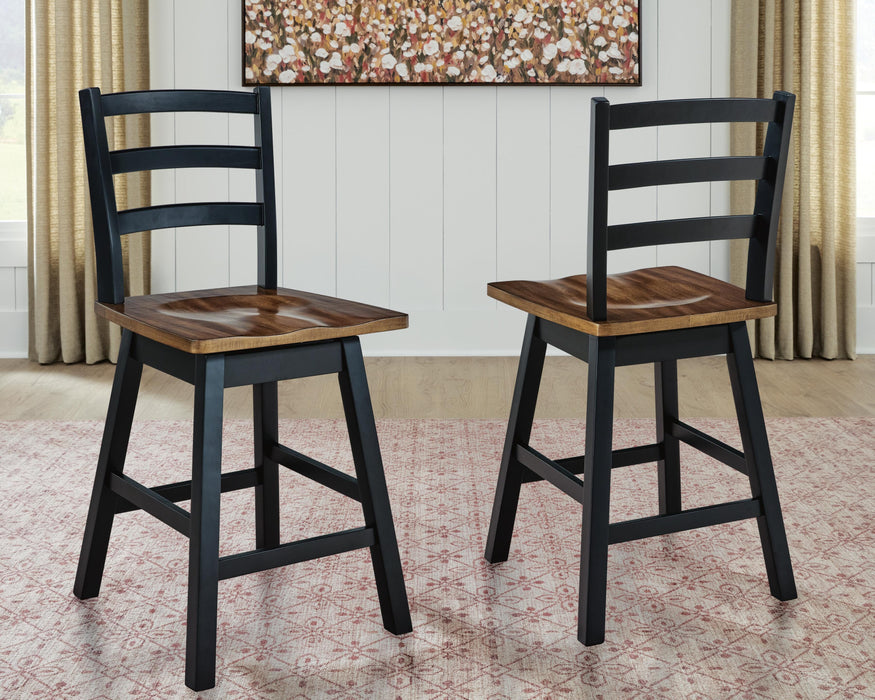 Wildenauer Counter Height Swivel Barstool - CasaBella Furniture (San Antonio, TX)