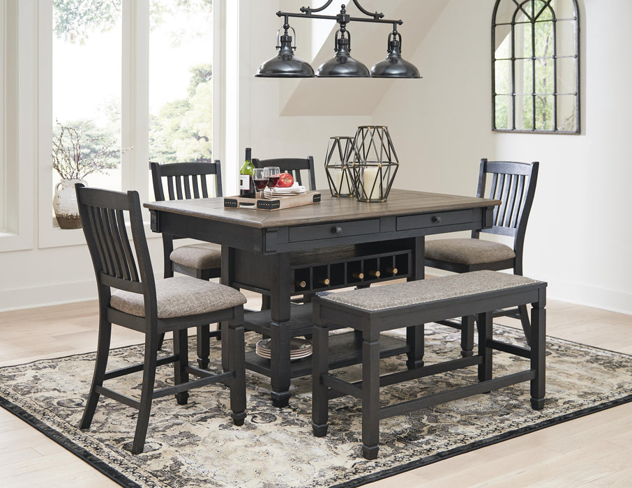 Tyler Creek Counter Height Dining Set - CasaBella Furniture (San Antonio, TX)