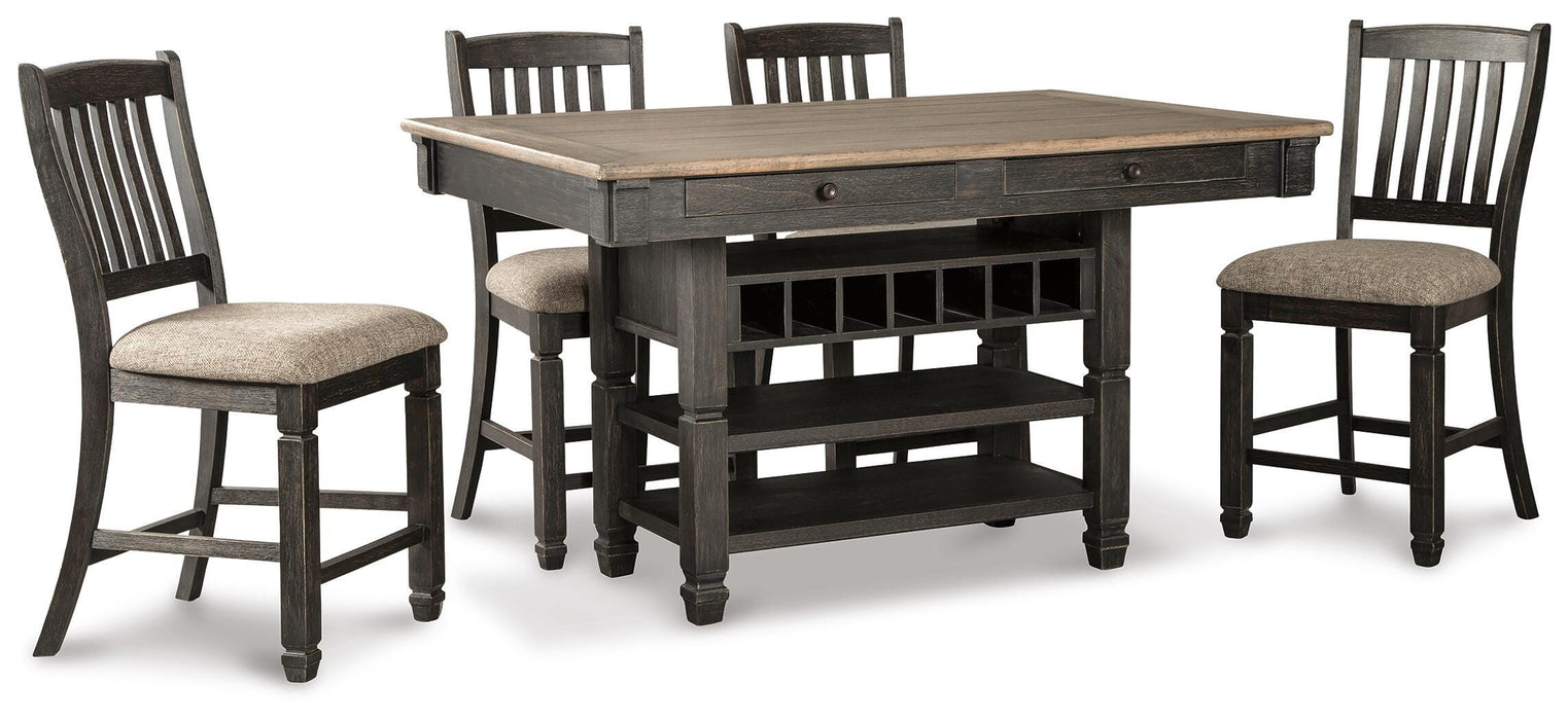 Tyler Creek Counter Height Dining Set - CasaBella Furniture (San Antonio, TX)