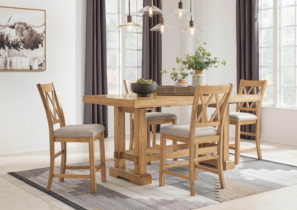 Havonplane Counter Height Barstool - CasaBella Furniture (San Antonio, TX)