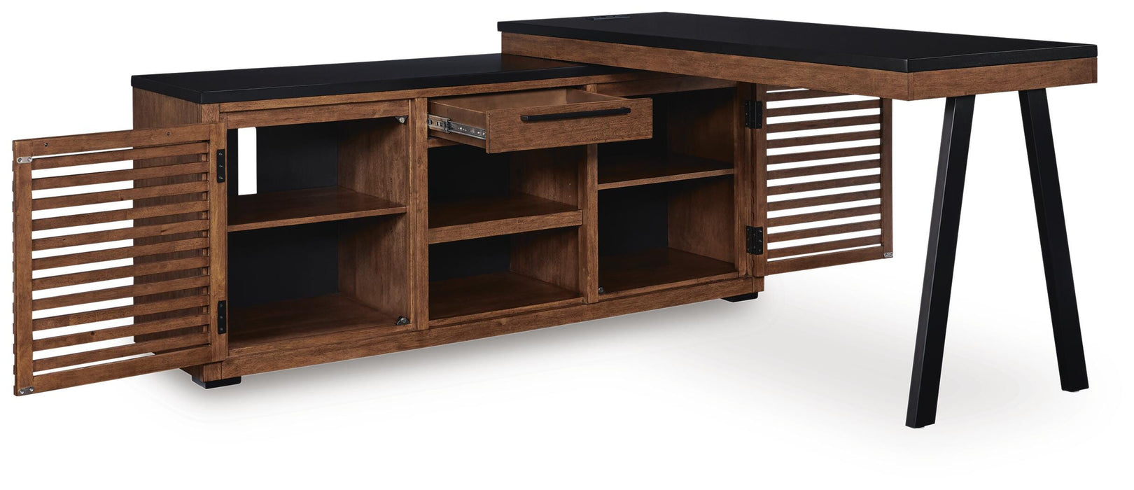 Kallari Credenza with Desk Return - CasaBella Furniture (San Antonio, TX)